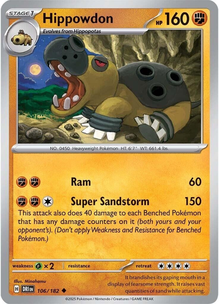 Image for Hippowdon (106/182) [SV10: Destined Rivals] - Pokemon