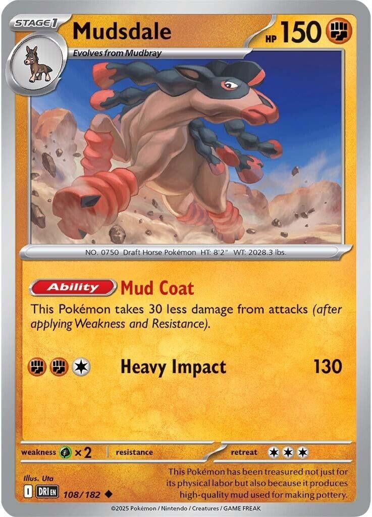 Image for Mudsdale (108/182) [SV10: Destined Rivals] - Pokemon