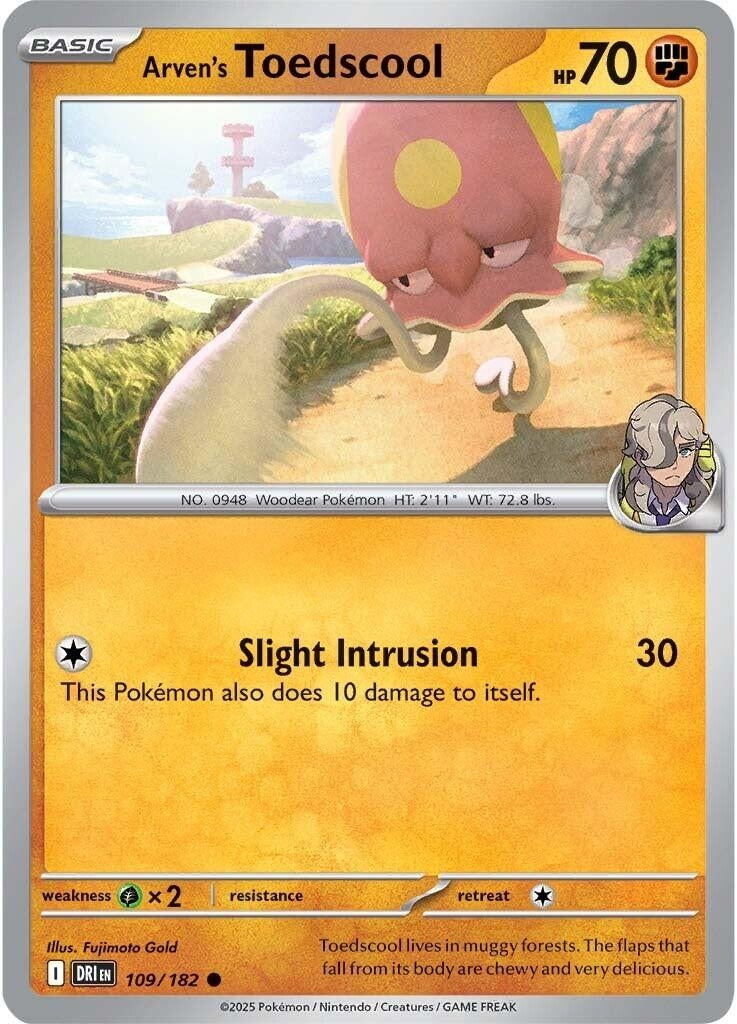 Image for Arven's Toedscool (109/182) [SV10: Destined Rivals] - Pokemon