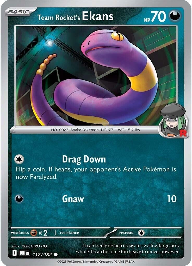 Image for Team Rocket's Ekans (112/182) [SV10: Destined Rivals] - Pokemon