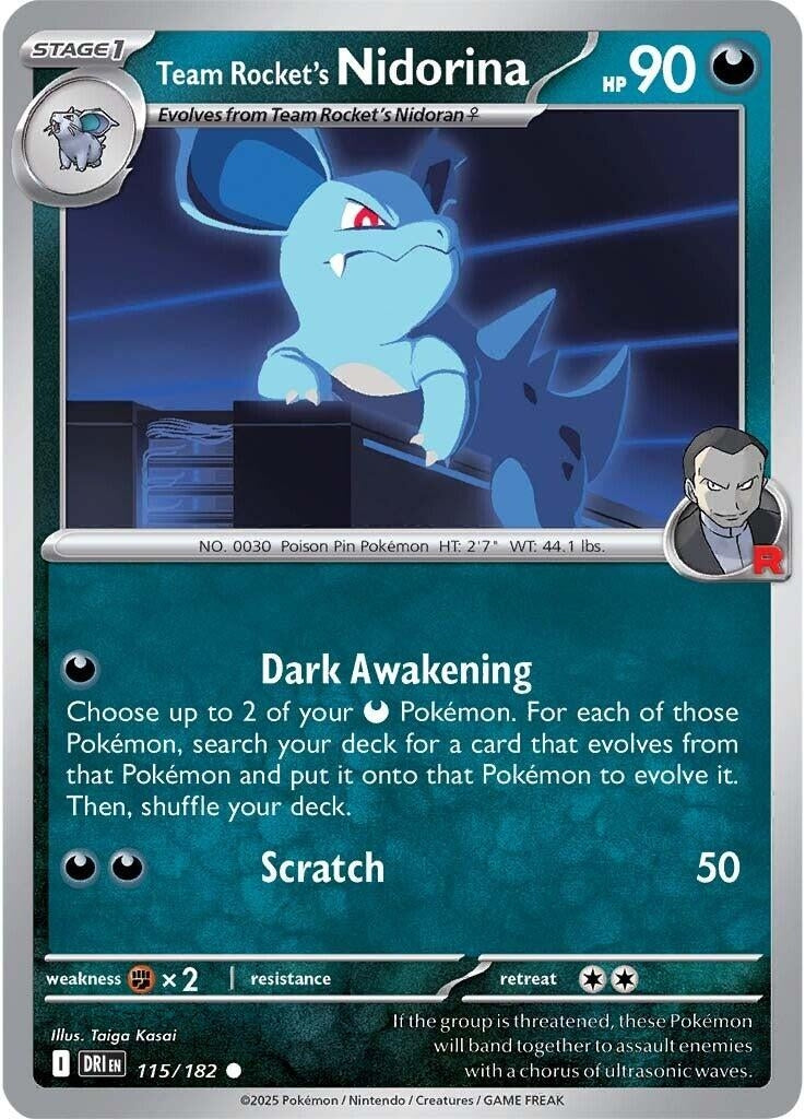 Image for Team Rocket's Nidorina (115/182) [SV10: Destined Rivals] - Pokemon