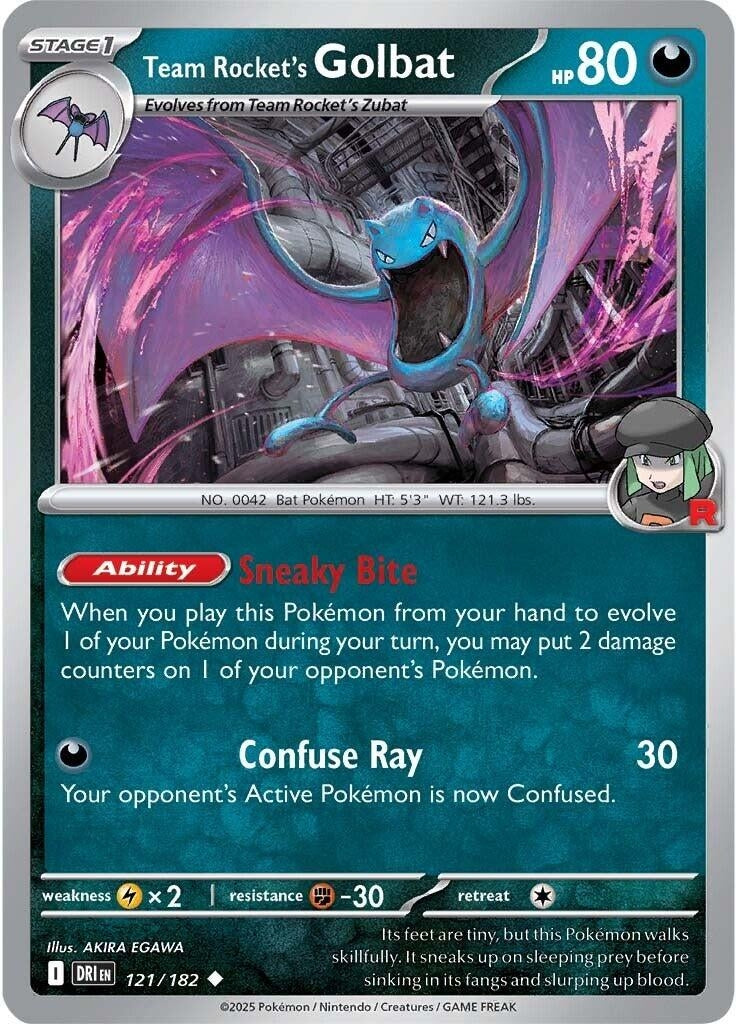 Image for Team Rocket's Golbat (121/182) [SV10: Destined Rivals] - Pokemon