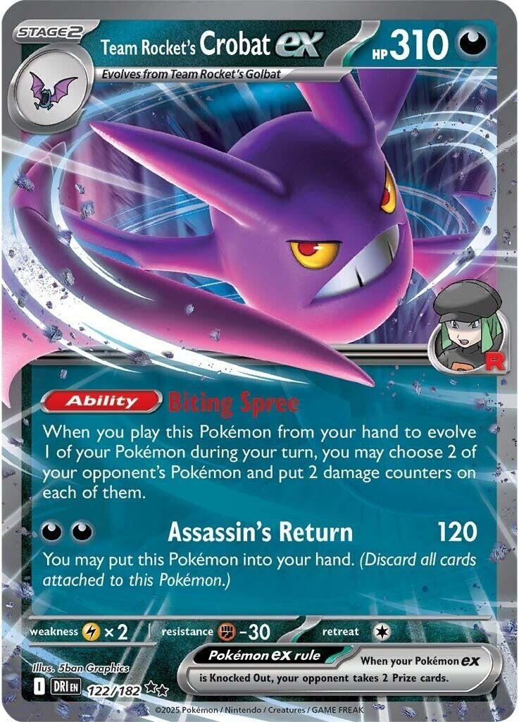 Team Rocket's Crobat ex (122/182) [SV10: Destined Rivals]