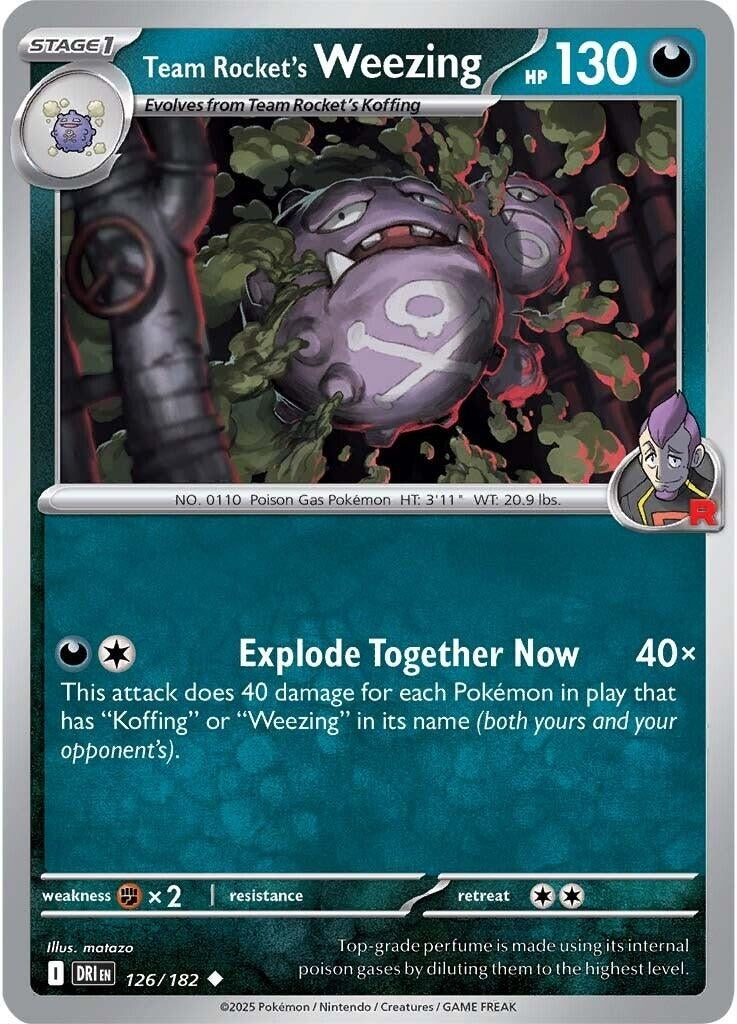 Image for Team Rocket's Weezing (126/182) [SV10: Destined Rivals] - Pokemon