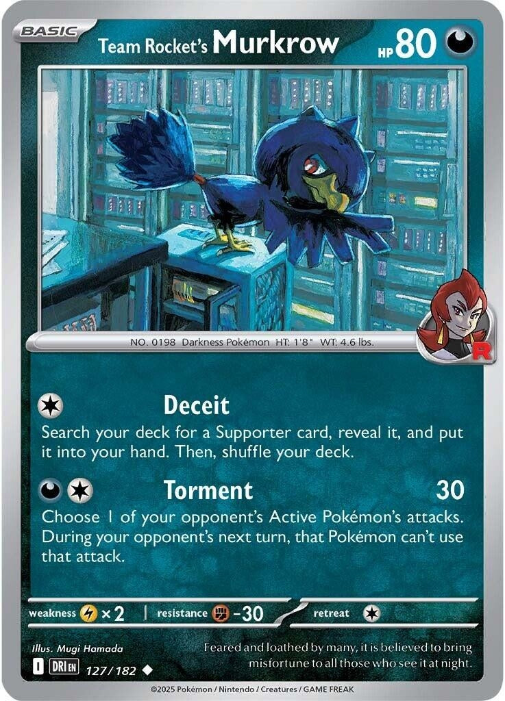 Image for Team Rocket's Murkrow (127/182) [SV10: Destined Rivals] - Pokemon