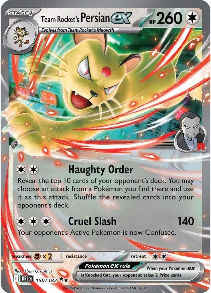 Image for Team Rocket's Persian ex (150/182) [SV10: Destined Rivals] - Pokemon