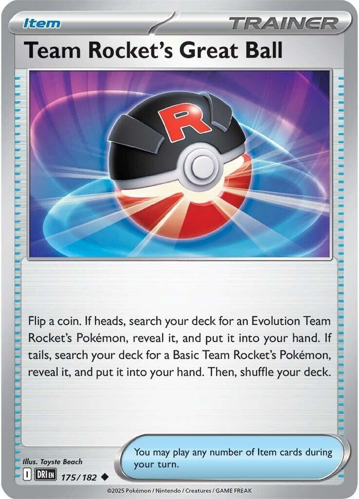 Image for Team Rocket's Great Ball (175/182) [SV10: Destined Rivals] - Pokemon