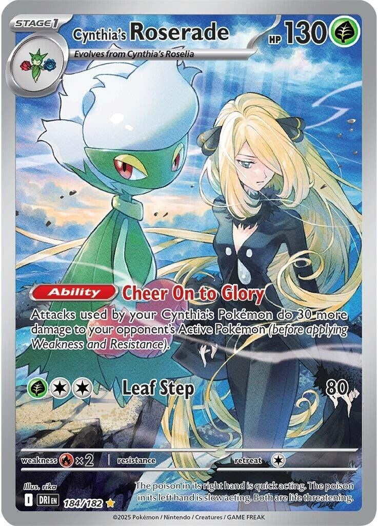Image for Cynthia's Roserade (184/182) [SV10: Destined Rivals] - Pokemon
