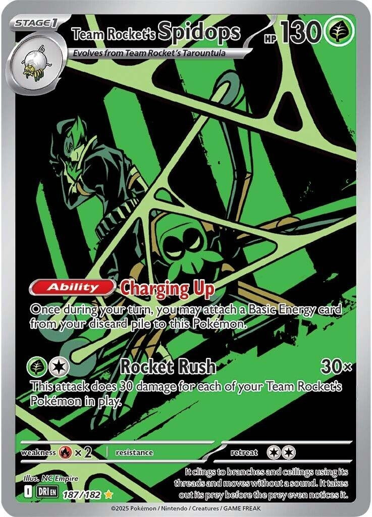 Image for Team Rocket's Spidops (187/182) [SV10: Destined Rivals] - Pokemon