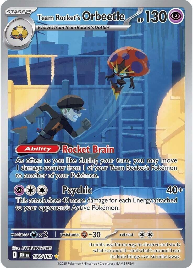 Image for Team Rocket's Orbeetle (198/182) [SV10: Destined Rivals] - Pokemon