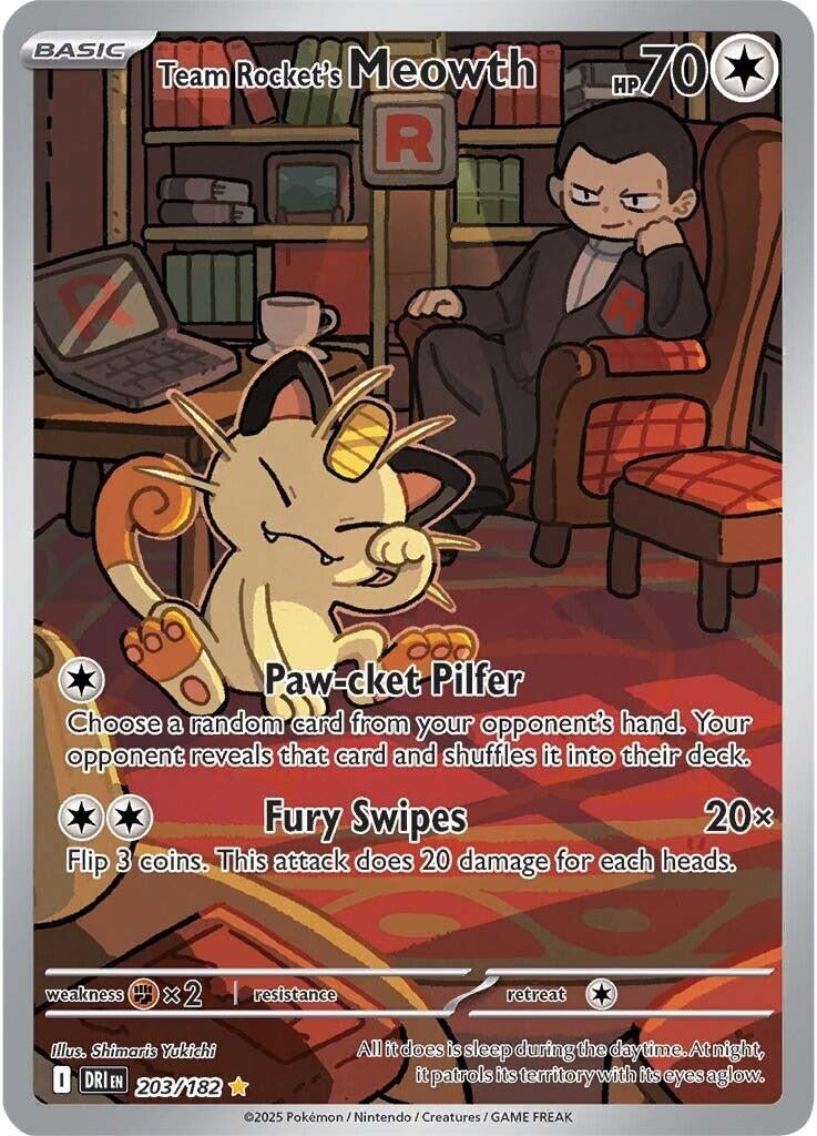 Image for Team Rocket's Meowth (203/182) [SV10: Destined Rivals] - Pokemon