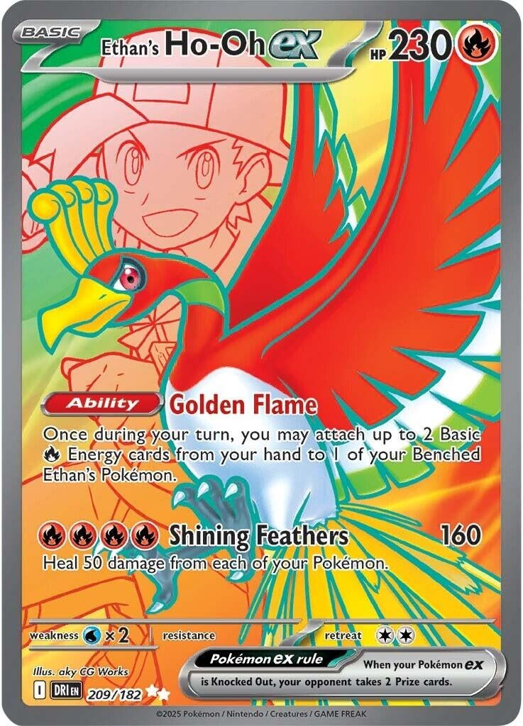 Image for Ethan's Ho-Oh ex (209/182) [SV10: Destined Rivals] - Pokemon