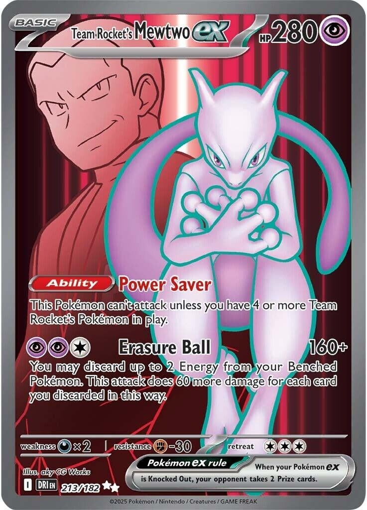 Image for Team Rocket's Mewtwo ex (213/182) [SV10: Destined Rivals] - Pokemon