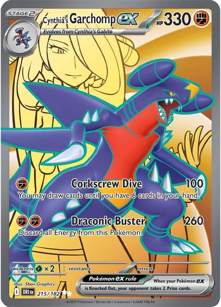 Image for Cynthia's Garchomp ex (215/182) [SV10: Destined Rivals] - Pokemon