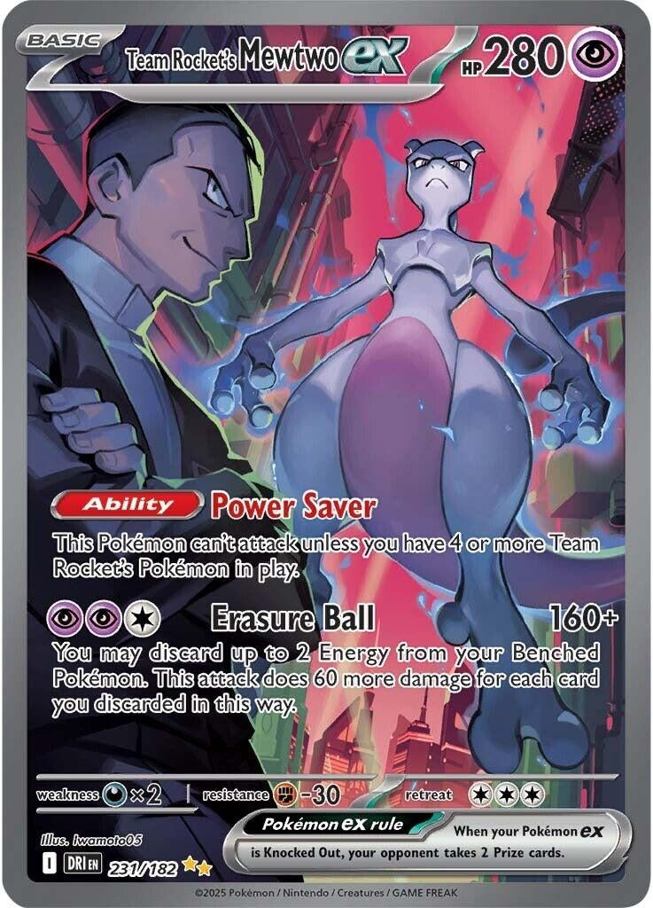 Image for Team Rocket's Mewtwo ex (231/182) [SV10: Destined Rivals] - Pokemon