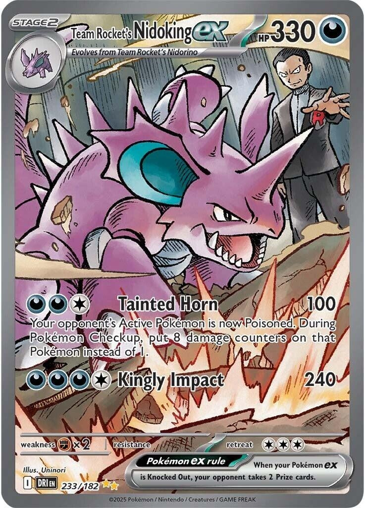 Image for Team Rocket's Nidoking ex (233/182) [SV10: Destined Rivals] - Pokemon
