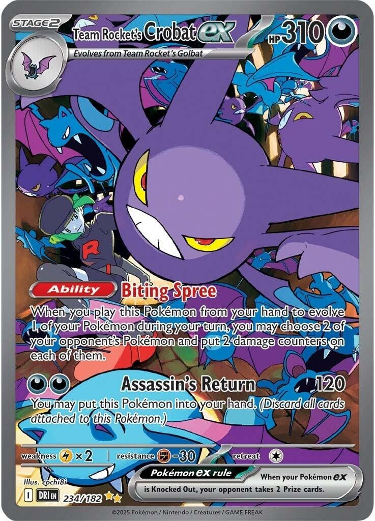 Image for Team Rocket's Crobat ex (234/182) [SV10: Destined Rivals] - Pokemon