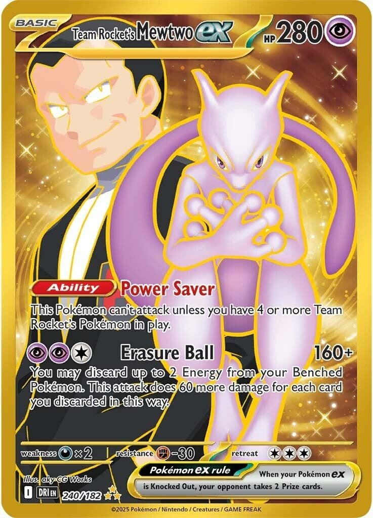 Image for Team Rocket's Mewtwo ex (240/182) [SV10: Destined Rivals] - Pokemon