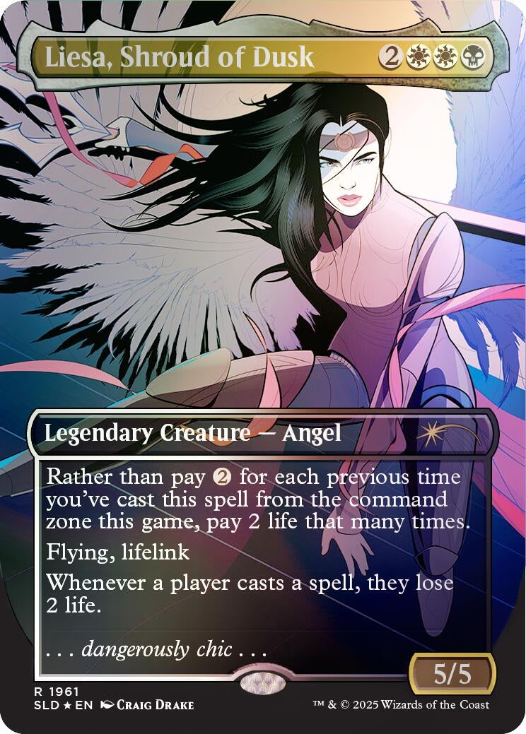 Image for Liesa, Shroud of Dusk (Rainbow Foil) (1961) [Secret Lair Drop Series] - Magic: The Gathering