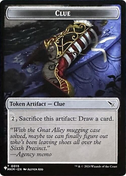 Image for Clue // Copy Double-Sided Token (15 // 1) [The List Reprints] - Magic: The Gathering