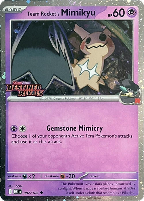 Image for Team Rocket's Mimikyu (Prerelease) (087/182) [Miscellaneous Cards & Products] - Pokemon