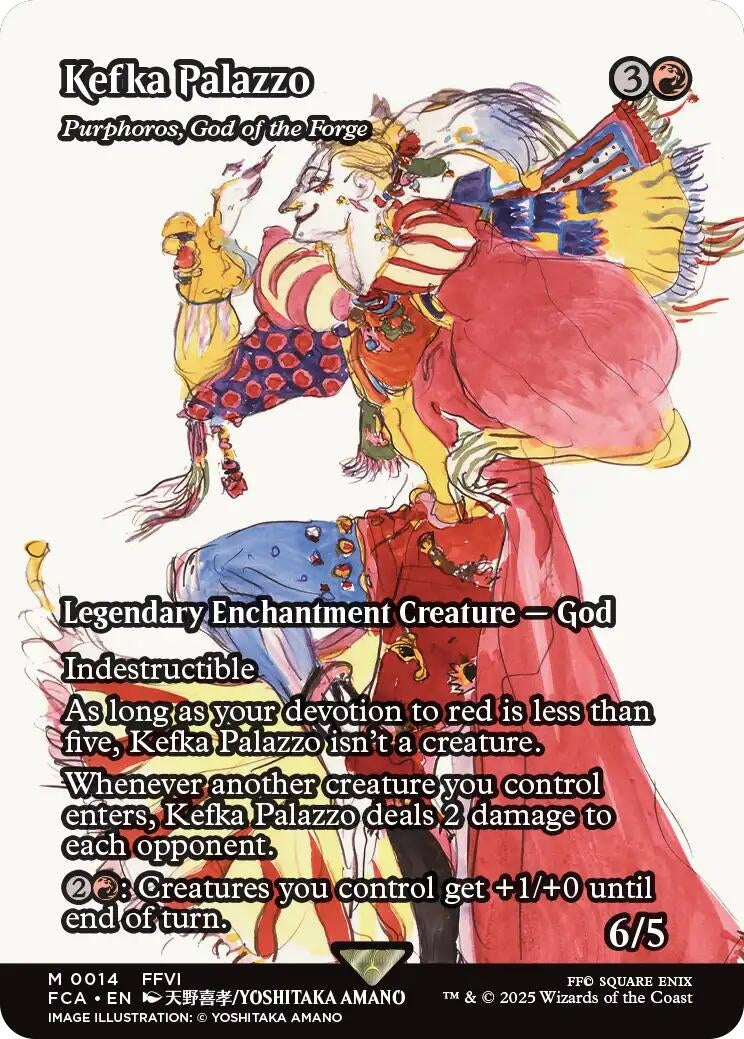 Image for Kefka Palazzo - Purphoros, God of the Forge (Showcase) (14) [FINAL FANTASY: Through the Ages] - Magic: The Gathering