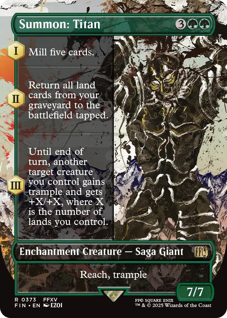Image for Summon: Titan (Borderless) (373) [FINAL FANTASY] - Magic: The Gathering