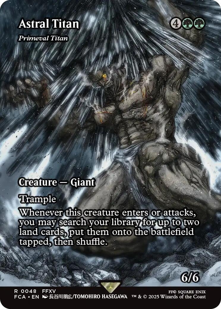 Image for Astral Titan - Primeval Titan (Showcase) (48) [FINAL FANTASY: Through the Ages] - Magic: The Gathering
