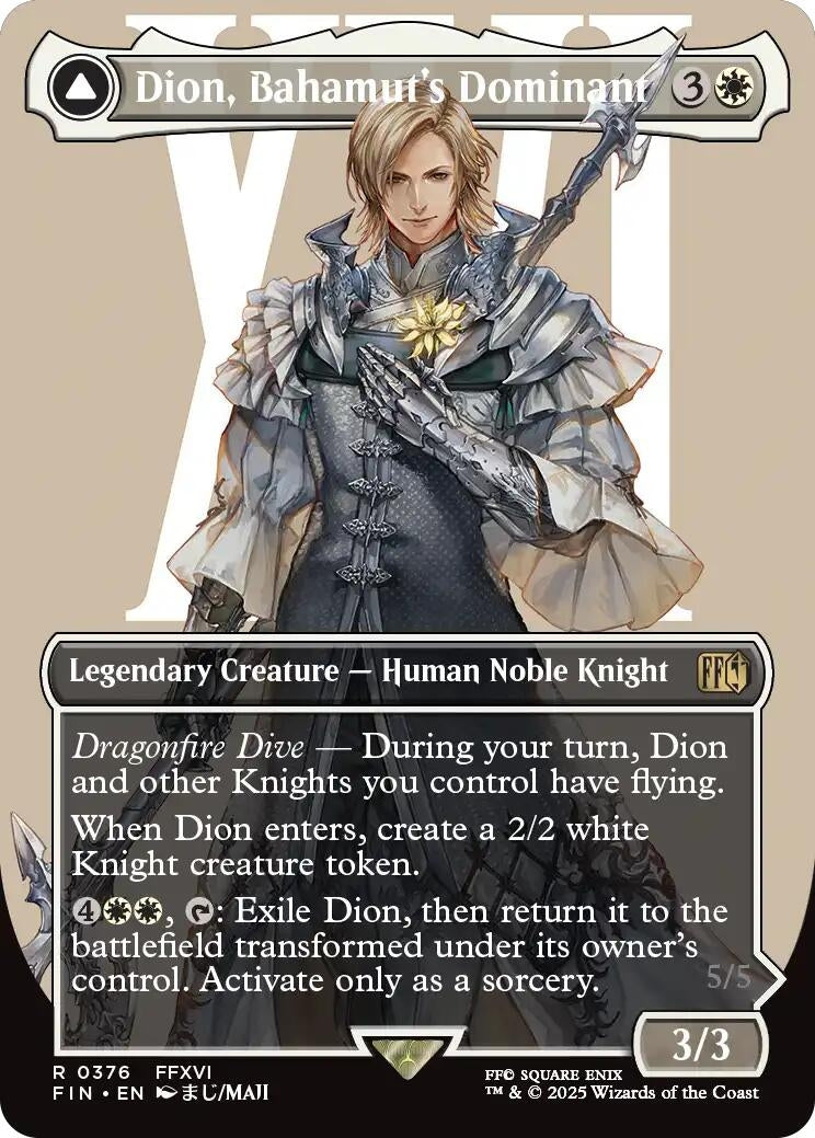 Image for Dion, Bahamut's Dominant (Borderless) (376) [FINAL FANTASY] - Magic: The Gathering