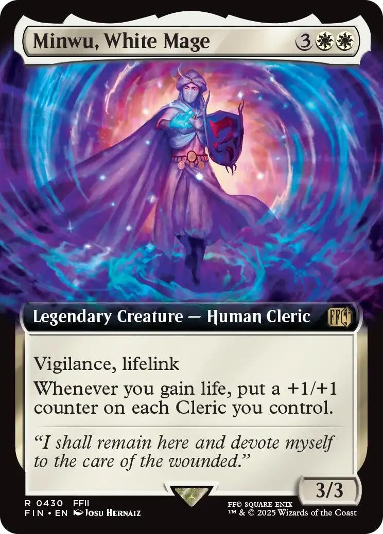 Image for Minwu, White Mage (Extended Art) (430) [FINAL FANTASY] - Magic: The Gathering