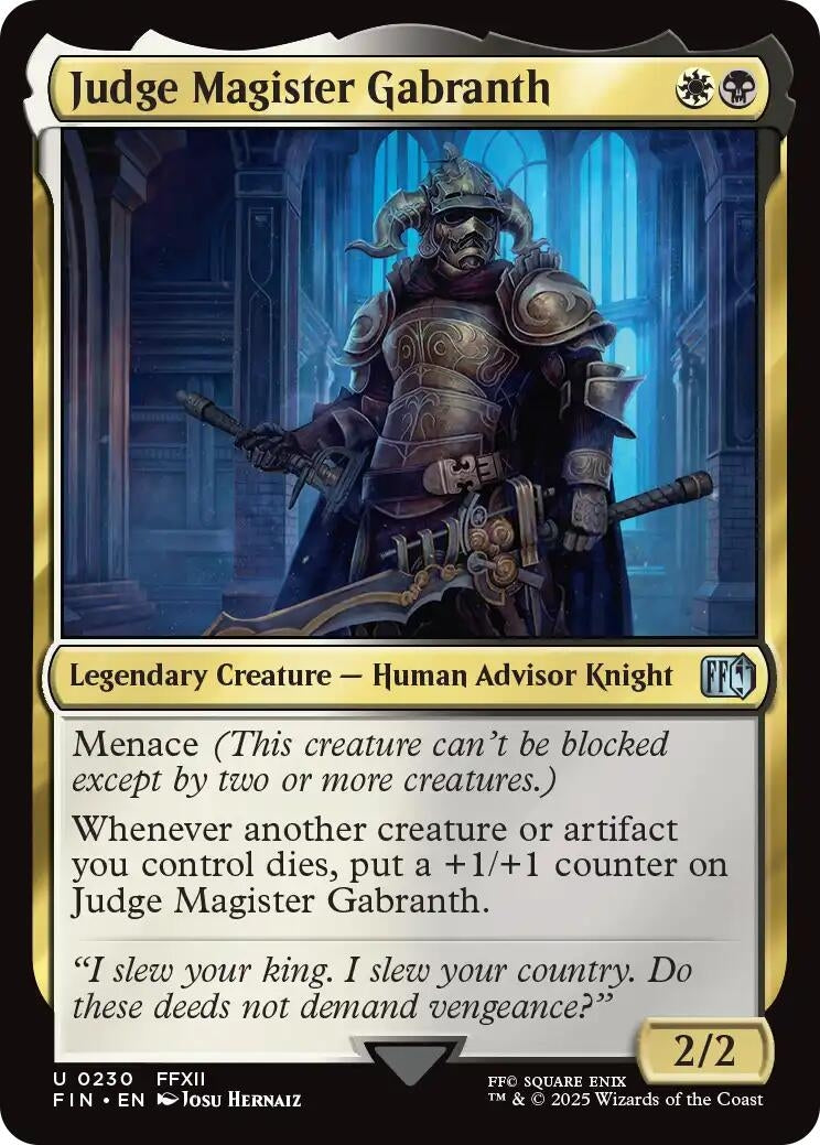 Image for Judge Magister Gabranth (230) [FINAL FANTASY] - Magic: The Gathering