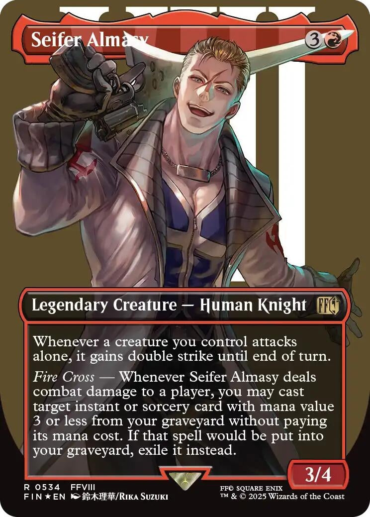 Image for Seifer Almasy (Borderless) (Surge Foil) (534) [FINAL FANTASY] - Magic: The Gathering