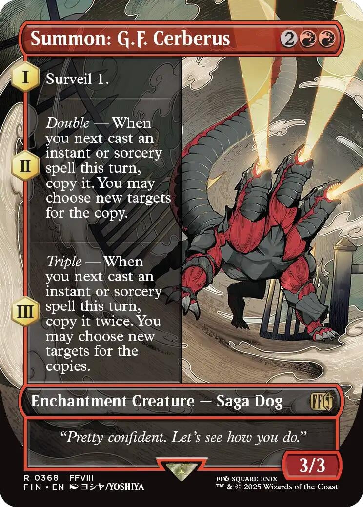 Image for Summon: G.F. Cerberus (Borderless) (368) [FINAL FANTASY] - Magic: The Gathering