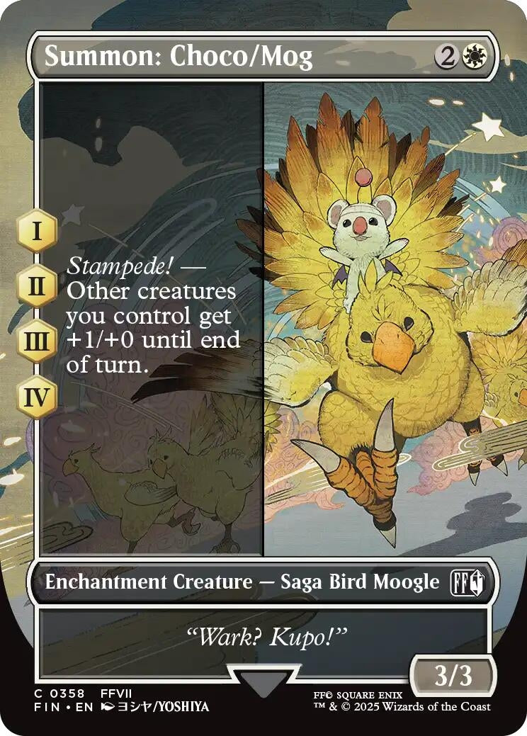 Image for Summon: Choco/Mog (Borderless) (358) [FINAL FANTASY] - Magic: The Gathering