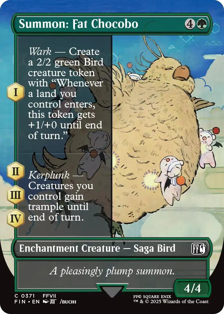Image for Summon: Fat Chocobo (Borderless) (371) [FINAL FANTASY] - Magic: The Gathering