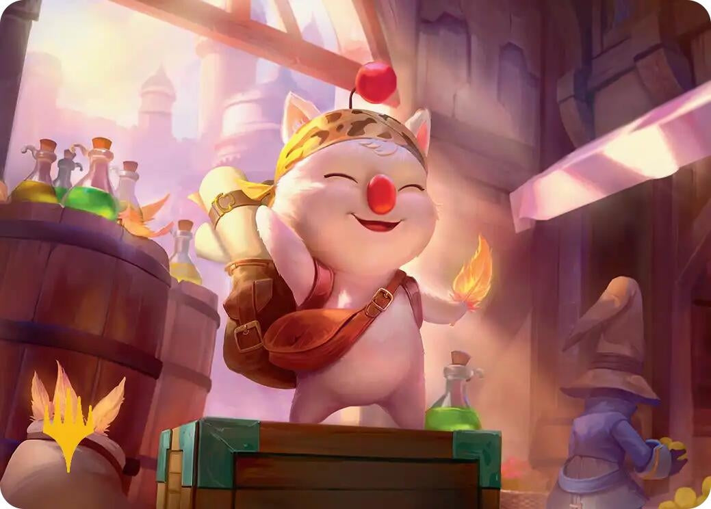 Stiltzkin, Moogle Merchant Art Card (Gold-Stamped Planeswalker Symbol) (3) [Art Series: FINAL FANTASY]