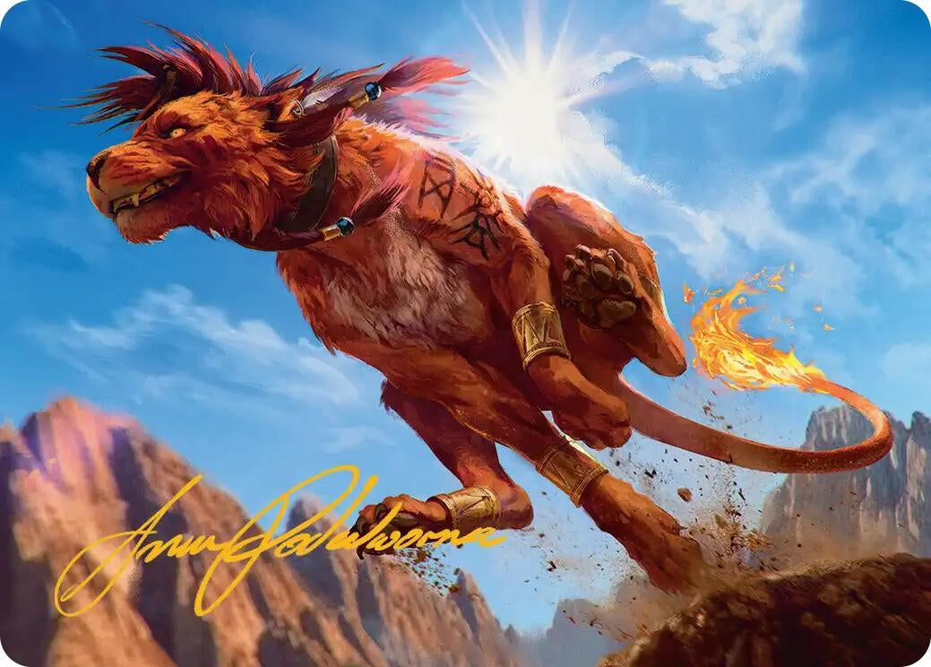Image for Red XIII, Proud Warrior Art Card (Gold-Stamped Signature) (30) [FINAL FANTASY] - Magic: The Gathering
