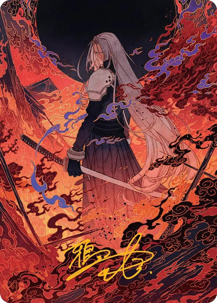 Image for Nibelheim Aflame Art Card (Gold-Stamped Signature) (35) [FINAL FANTASY] - Magic: The Gathering