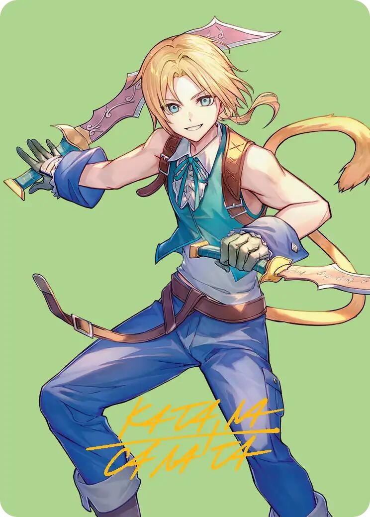 Image for Zidane, Tantalus Thief Art Card (Gold-Stamped Signature) (49) [FINAL FANTASY] - Magic: The Gathering