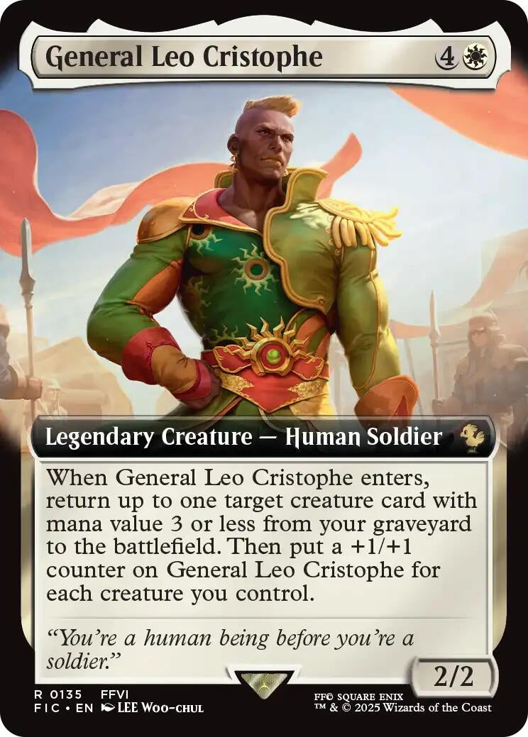 Image for General Leo Cristophe (Extended Art) (135) [FINAL FANTASY] - Magic: The Gathering