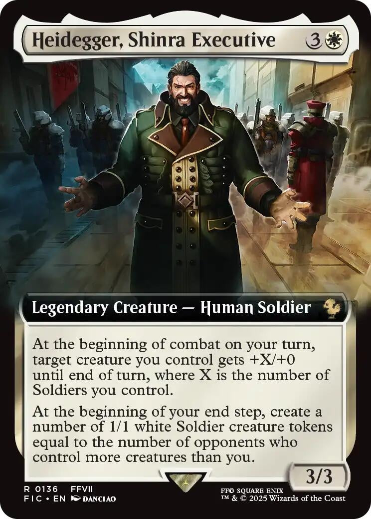 Image for Heidegger, Shinra Executive (Extended Art) (136) [FINAL FANTASY] - Magic: The Gathering
