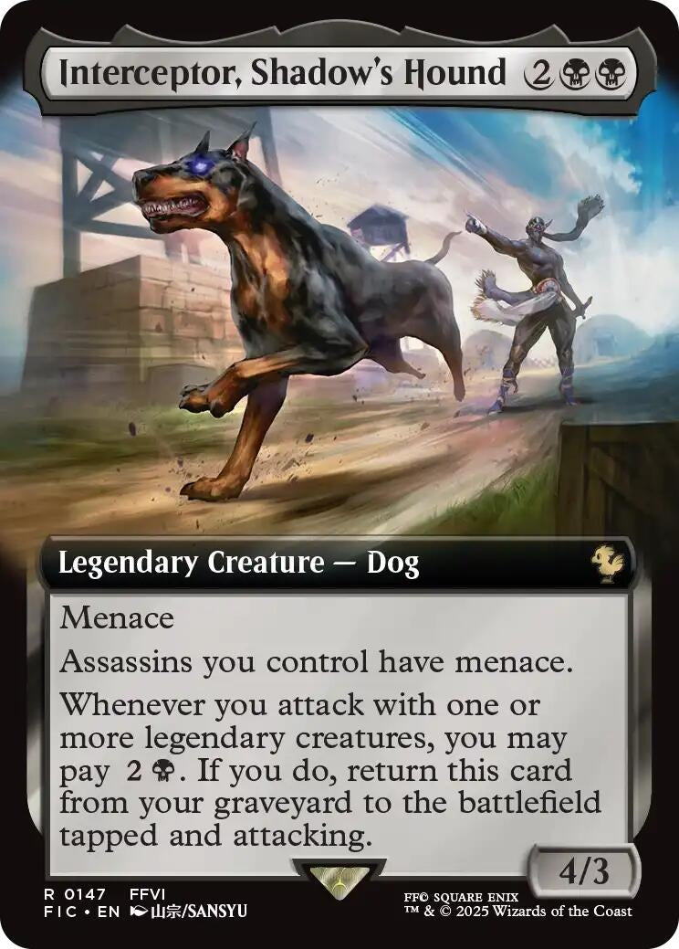 Image for Interceptor, Shadow's Hound (Extended Art) (147) [FINAL FANTASY] - Magic: The Gathering