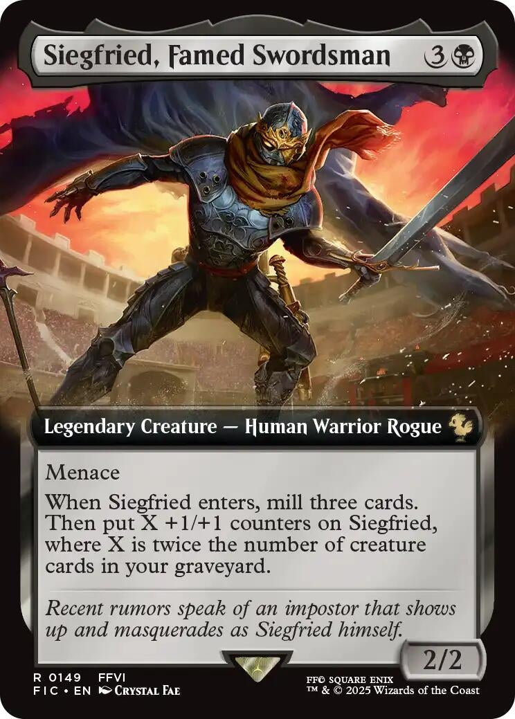 Image for Siegfried, Famed Swordsman (Extended Art) (149) [FINAL FANTASY] - Magic: The Gathering