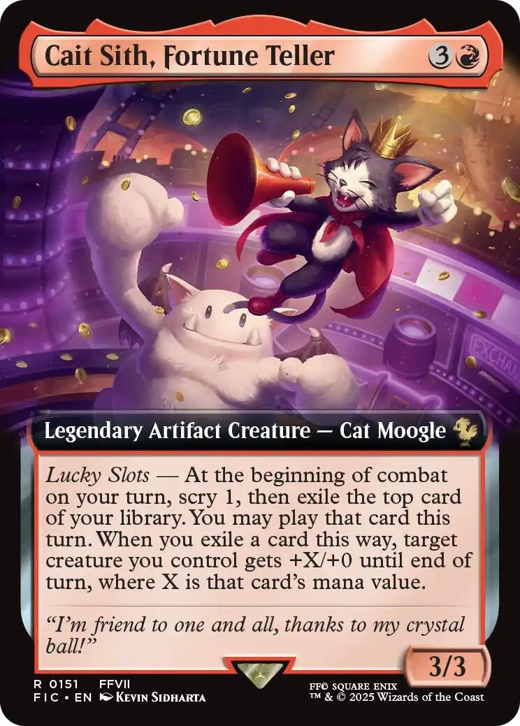 Image for Cait Sith, Fortune Teller (Extended Art) (151) [FINAL FANTASY] - Magic: The Gathering