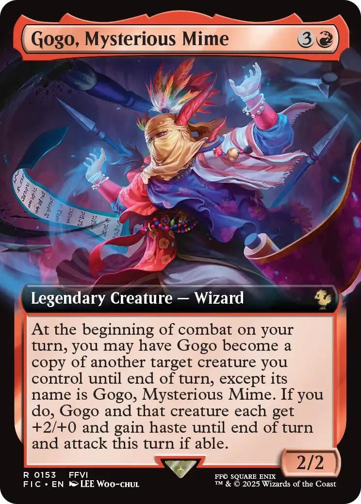 Image for Gogo, Mysterious Mime (Extended Art) (153) [FINAL FANTASY] - Magic: The Gathering