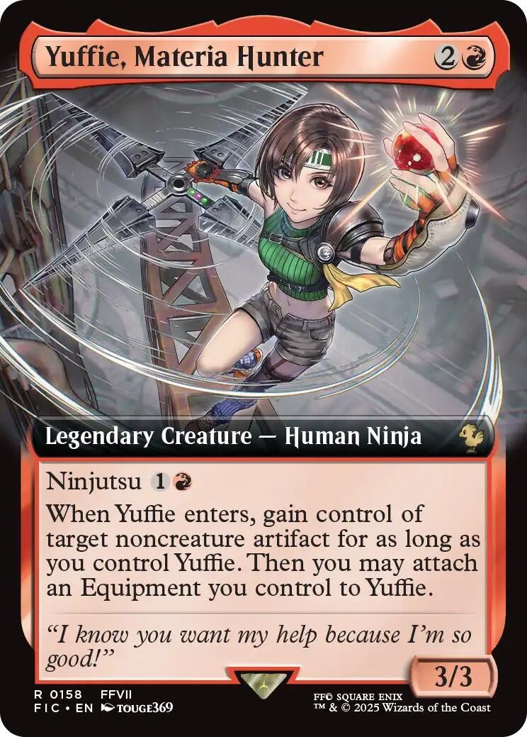 Yuffie, Materia Hunter (Extended Art) (158) [Commander: FINAL FANTASY]