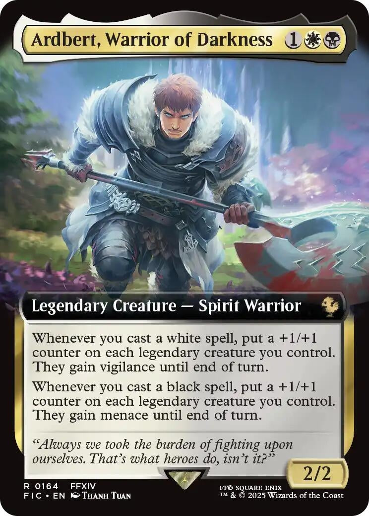 Image for Ardbert, Warrior of Darkness (Extended Art) (164) [FINAL FANTASY] - Magic: The Gathering