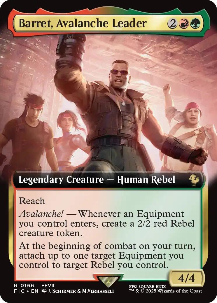 Image for Barret, Avalanche Leader (Extended Art) (166) [FINAL FANTASY] - Magic: The Gathering