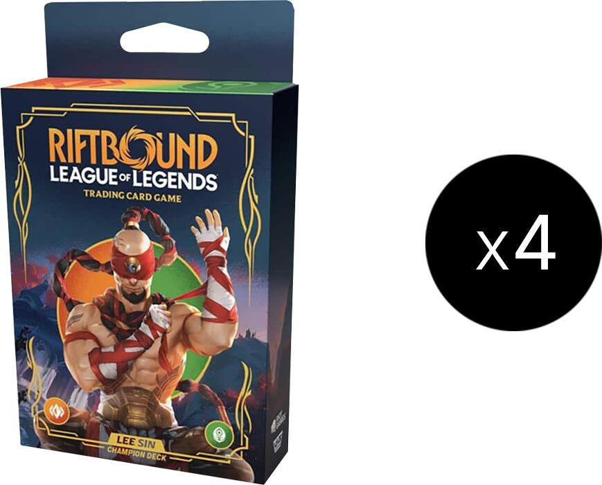 Image for Origins - Champion Deck (Lee Sin) Display - Riftbound: League of Legends Trading Card Game