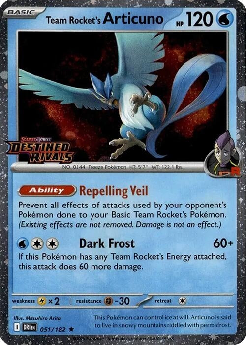 Team Rocket's Articuno (Destined Rivals Stamp) (051/182) [Miscellaneous Cards & Products]
